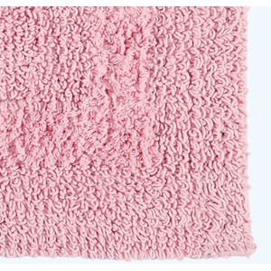 Luxury Reversible Cotton Bath Mat - Pink by Homescapes