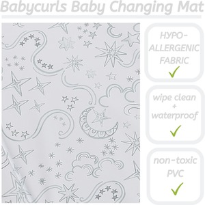 Baby Changing Mat - Stars and Swirls Sketches / Stars and Swirls Sketches by Babycurls