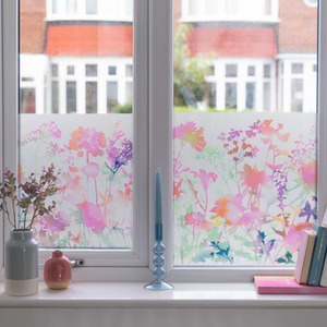 dc fix Miraflores Premium Static Cling Vinyl Wrap for Windows - white by d-c-fix