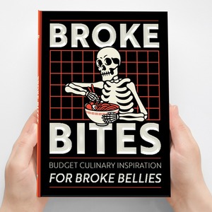 Broke Bites Recipe Book - Black by Boxer Gifts
