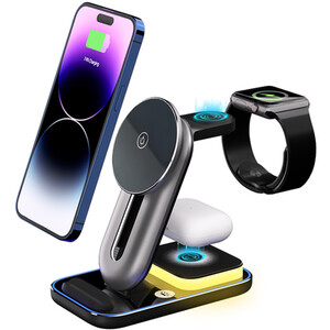 4 in 1 Wireless Charging Stand - Black
