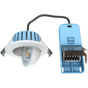 Lydia Bathroom Recessed Adjustable IP65 LED Downlight - White by Litecraft