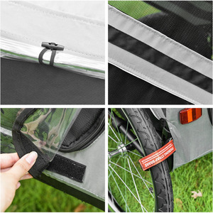 PawHut Bike Trailer 2-in-1 Pet Stroller - Grey by PawHut