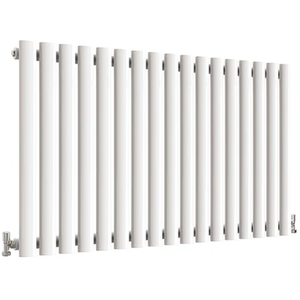 Oval Column Horizontal Designer Radiators - White / 1003mm / 56mm
