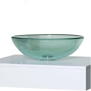 BELOFAY Modern Glass Design Bathroom Counter Top Wash Basin Sink Cloakroom Basin by BELOFAY