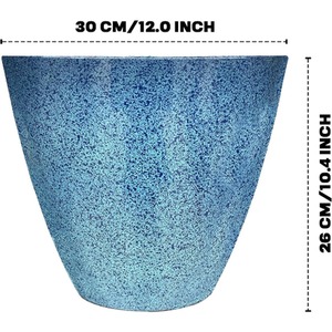Set of 2 Glazed Effect Savannah Planters - Ocean Blue