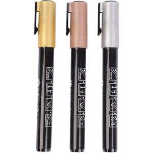 Set of 3 Acrylic Chrome Markers - Chrome by Art Studio