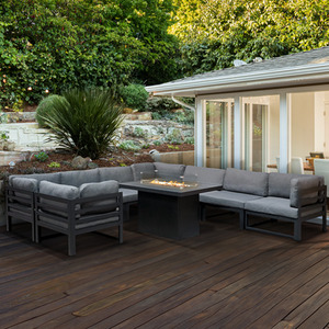 Modular Garden Furniture Set with Fire Pit - Grey by Jardi