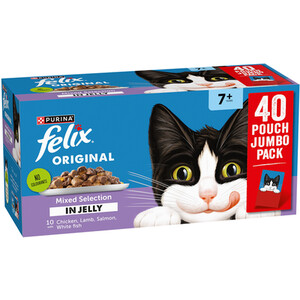Felix Original Senior Wet Cat Food in Jelly - 40 by Felix