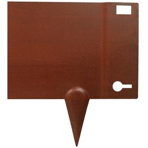 5pc Steel Lawn Edging Set - 5m x 16cm - Brown by Harbour Housewares