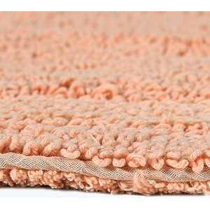 Luxury Reversible Extra Large Bath Mat - Peach by Homescapes