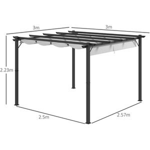 Outsunny Pergola Gazebo Awning Canopy Sun Shade by Outsunny