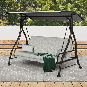 Riviera 3 Seater Combo Swingbed - Grey by Malay