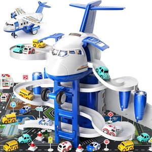 Aeroplane Toys Race Track Playset Cars Playmat For Kids - White by Temi