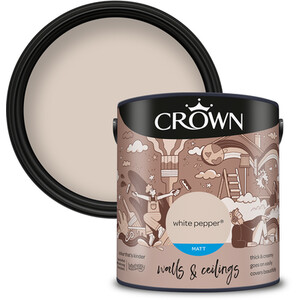 Crown Matt Breatheasy Emulsion Paint - White Pepper by Crown Paints