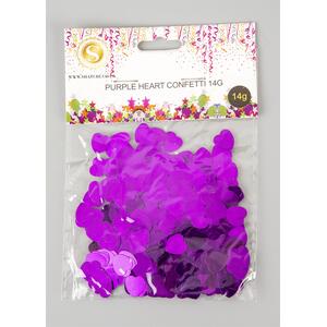 Heart Shape Scatter Confetti - Purple by Shatchi