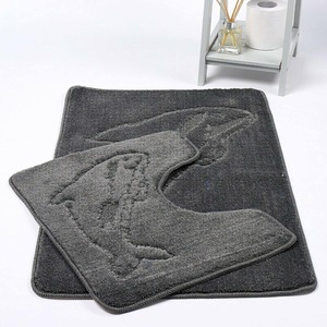 Dolphin 2 Piece Bath Mat Set - Grey by Night Zone