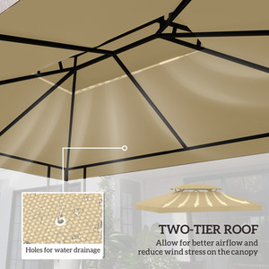 Outsunny Patio Gazebo Tent Cover Replacement by Outsunny