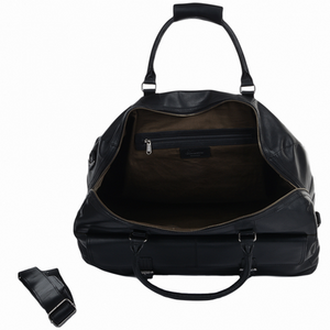 Mens Leather Travel Bag - Francis - Black by Ashwood Leather
