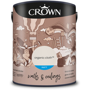 Crown Matt Emulsion - Organic Cloth / 5l by Crown Paints