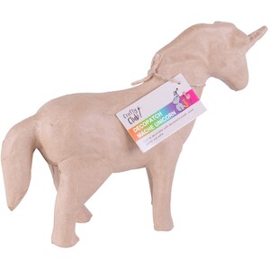 Decopatch Mache Unicorn - Brown by Crafty Club