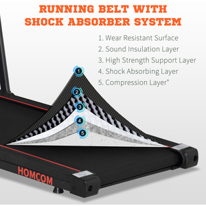 HOMCOM Folding Walking Treadmill Aerobic Walking Exercise Machine LED by HOMCOM