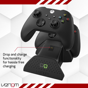 Venom Xbox Twin Charging Dock with Rechargeable Battery Packs - Black by Venom