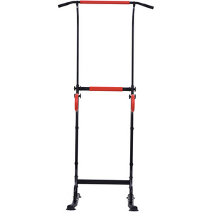 HOMCOM Steel Multi Use Exercise Power Tower - Black, Red by HOMCOM