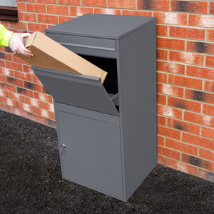 Grey Anti-Theft Parcel Post Box XL - Grey by Monster Shop