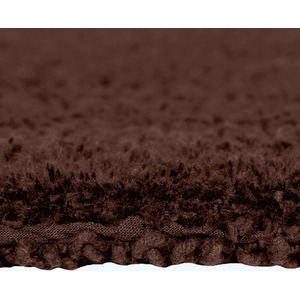 Luxury Reversible Round Bath Mat - Chocolate by Homescapes