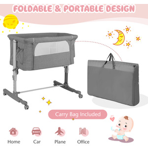 3-in-1 Baby Bedside Bassinet by Costway