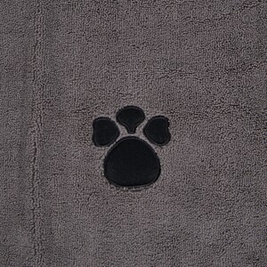 Pawprint Microfibre Pet Towel - Dark Grey by Clever Paws
