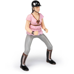 PAPO Horse and Ponies Trendy Riding Girl Pink Toy Figure - Black by PAPO