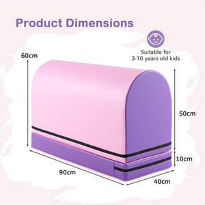 Mailbox Tumbling Mat Gymnastics Vaulting Box - Purple & Pink by Costway