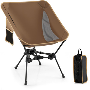 Foldable Backpacking Chair - Brown by Costway