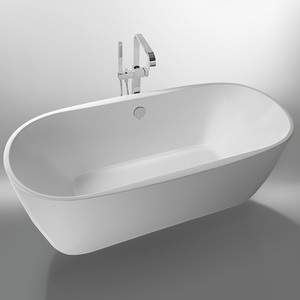 Acquaviva Aruba Free Standing Bath Tub - White by Acquaviva