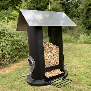 Wentworth Bird Seed Feeder with 4 Feeding Ports - Black by Selections