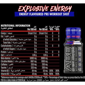 ABE Pre Workout Energy Shot 60ml by Applied Nutrition