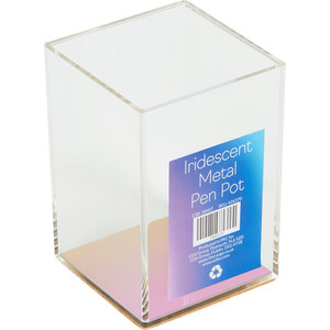 Iridescent Metal Pen Pot