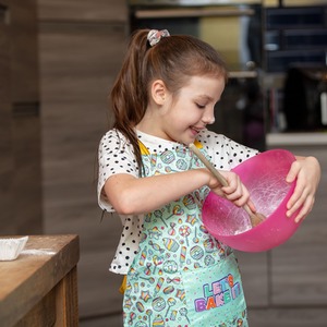 Let's Bake It! Kids Baking Set with Recipe Book and Apron - Green by Boxer Gifts