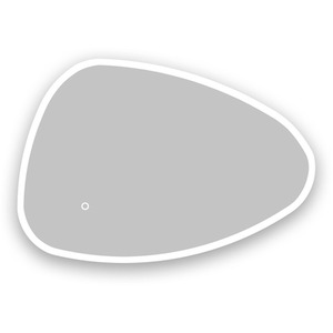 Asymmetrical LED Bathroom Mirror Dimmable Anti-Fog - White by AicaBathroom