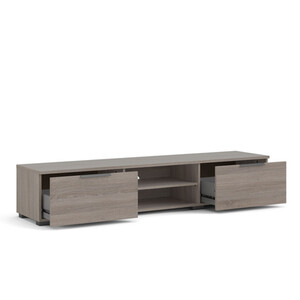 Match 2-Drawer 2-Shelf TV Unit - Truffle