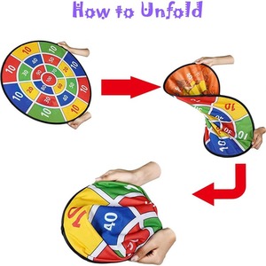 Outdoor Game Large Dartboard Set for Kids - Multicolor