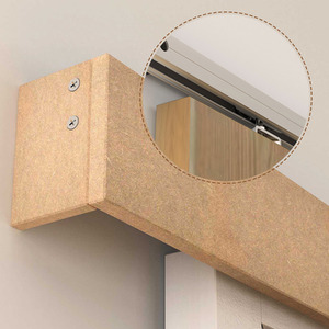 HOMCOM Sliding Barn Door Track - Brown by HOMCOM