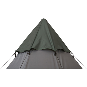 Outsunny 6 Men Tipi Tent - Olive Green, Grey by Outsunny