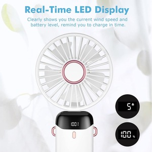 Mini Handheld USB-C Rechargeable Fan - White by Dyzi
