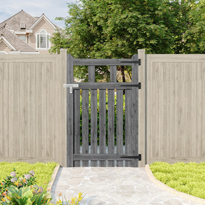 Spruce Wood Garden Fence Gate with Raised Sides by Livingandhome