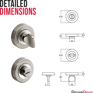 Bathroom Thumb turn and Release - Satin Nickel - Satin Nickel by DecorAndDecor