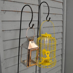 Shepherds Crook Black Metal Garden Border Hooks - Black / 6 by Selections