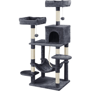 Large Cat Tree with Scratching Posts - Dark Grey by Yaheetech